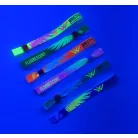 Pulsera de Tela (15x340mm, impresión FLUO a un lado) - con anillo de aluminio