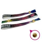 Pulsera de Textil (15x340mm, impresión en color en un lado) - con anillo de bambú reutilizable