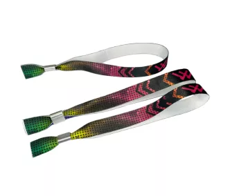   Pulsera de tela Para Niños (15x300mm, impresión a color en un lado) - con anillo de aluminio