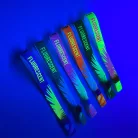Pulsera de tela - Tamaño infantil (15x300mm, impresión a color FLUO en un lado) - con anillo de plástico