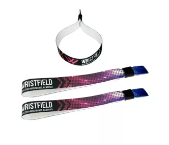   Pulsera de tela Para Niños (15x300mm, impresión a color en un lado) - con anillo de plástico