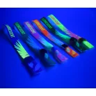 Pulsera de Textil (15x340mm, impresión FLUO a un lado) - con anillo de plástico auto-cerrable
