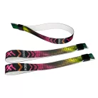 Pulsera de Textil (15x340mm, impresión en color en un lado, con datos variables) - con anillo de plástico auto-cerrable