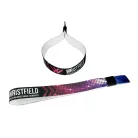 Pulsera de Textil (15x340mm, impresión en color en un lado) - con anillo de plástico auto-cerrable