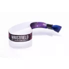 Pulsera de Textil (15x340mm, impresión en color en un lado) - con anillo de plástico auto-cerrable
