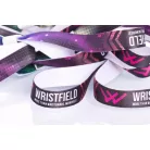 Pulsera de Textil (15x340mm, impresión en color en un lado) - con anillo de plástico auto-cerrable