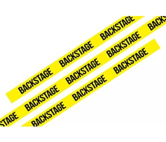   Pulsera de Textil (15x340mm, impresión en color en un lado) - con anillo de plástico auto-cerrable negro - diseño BACKSTAGE