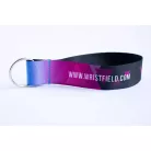 Llavero de tela con anilla para llaves y personalización en color en ambos lados