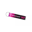 Llavero de tela con anilla para llaves y personalización en color en ambos lados