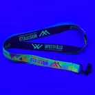 Lanyard de Satén con texto impreso de 20x900mm - Con impresión FLUO - Con porta pases
