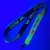 Lanyard de Satén con texto impreso de 20x900mm - Con impresión FLUO - Con mosquetón de gota
