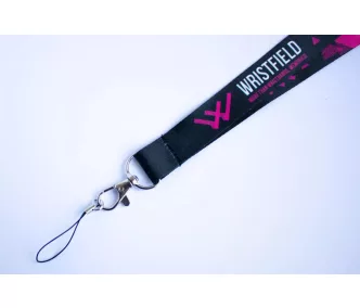   Lanyard de Satén con texto impreso de 20x900mm - Con soporte para móvil