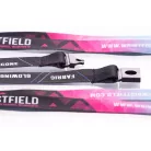Lanyard de Satén con texto impreso de 20x900mm - Con mosquetón de gota y cierre de seguridad