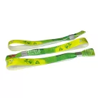 Brazalete de R-PET (Hecho de botellas de PET recicladas, 15x340mm, impresión a color en un lado) - con anillo de aluminio