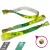 Brazalete de R-PET (Hecho de botellas de PET recicladas, 15x340mm, impresión a color en un lado, datos variables) - con perla de bambú reciclado