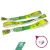 Brazalete de R-PET (Hecho de botellas de PET recicladas, 15x340mm, impresión a color en un lado) - con anillo de plástico reciclado