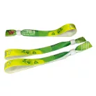Brazalete de R-PET (Hecho de botellas de PET recicladas, 15x340mm, impresión a color en un lado) - con anillo de plástico reciclado