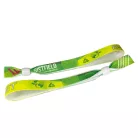 Brazalete de R-PET (Hecho de botellas de PET recicladas, 15x340mm, impresión a color en un lado) - con anillo de plástico reciclado