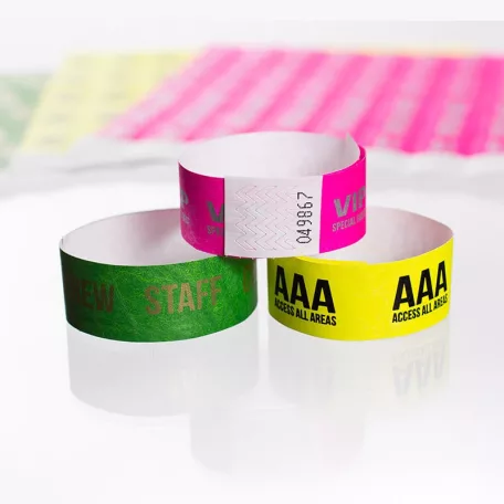 Pulsera Tyvek de 1" con diseño - AAA