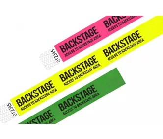 Pulsera Tyvek de 1" con diseño - BACKSTAGE