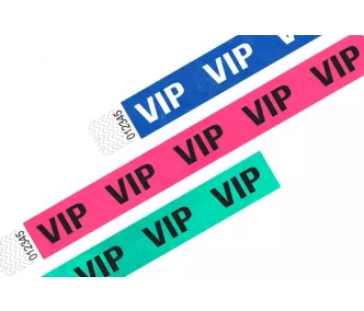 Pulsera Tyvek de 1" con diseño - VIP