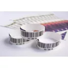 Pulseras Tyvek de 3/4" con impresión a color y código de barras