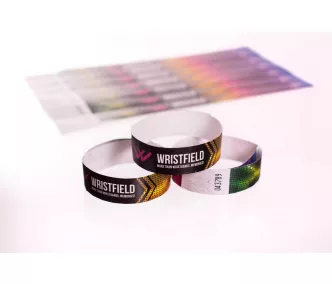 Pulseras Tyvek de 3/4" con impresión a color