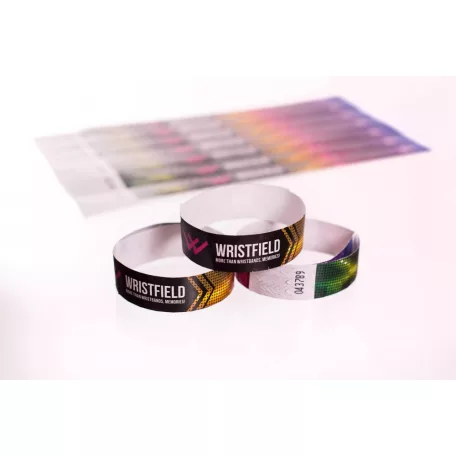 Pulseras Tyvek de 3/4" con impresión a color