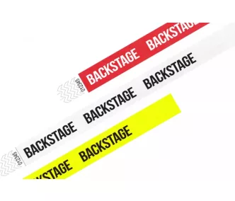 Pulsera Tyvek de 3/4" con diseño - BACKSTAGE