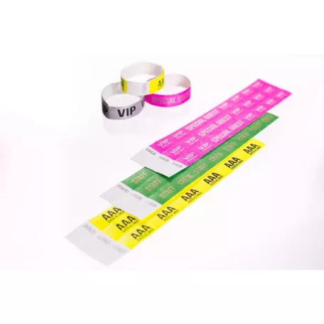 Pulsera Tyvek de 3/4" con diseño - BACKSTAGE
