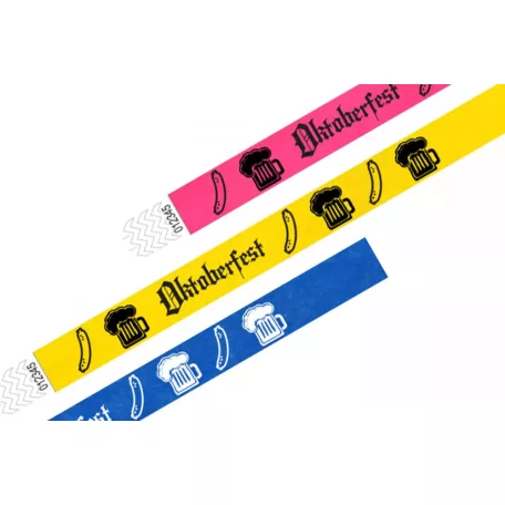 Tyvek 3/4" estampado - Oktoberfest con salchichas de cerveza
