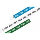 Pulsera Tyvek de 3/4" con diseño - STAFF CREW