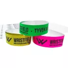 Pulseras de Tyvek 3/4" duradero  e impermeable - con texto en 1 color NEGRO