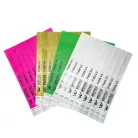 Pulseras de Tyvek 3/4" duradero  e impermeable - con texto en 1 color NEGRO