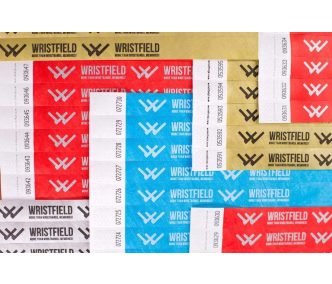 Pulseras Tyvek de 3/4" con texto UV