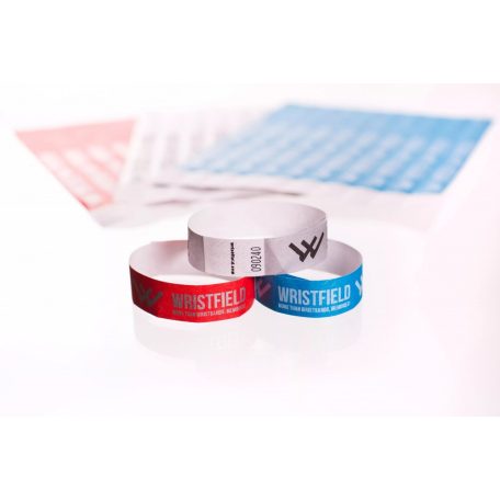 Pulseras Tyvek de 3/4" con texto UV