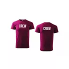 Camiseta unisex con cuello redondo con inscripción CREW