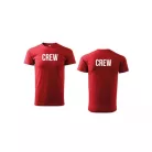 Camiseta unisex con cuello redondo con inscripción CREW