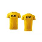 Camiseta unisex con cuello redondo con inscripción MEDIA