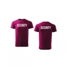 Camiseta unisex con cuello redondo con inscripción SECURITY
