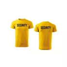 Camiseta unisex con cuello redondo con inscripción SECURITY