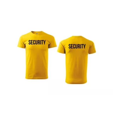 Camiseta unisex con cuello redondo con inscripción SECURITY