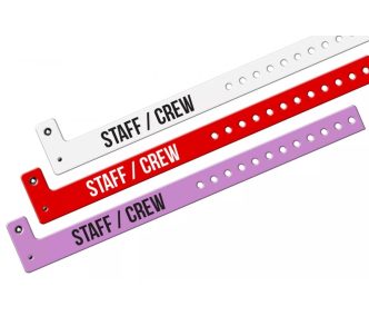 Pulsera de Vinilo Recta Estampada - STAFF / CREW