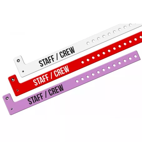 Pulsera de Vinilo Recta Estampada - STAFF / CREW