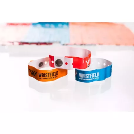 Pulsera de Vinilo Recta Reutilizable - Con inscripción de 1 color