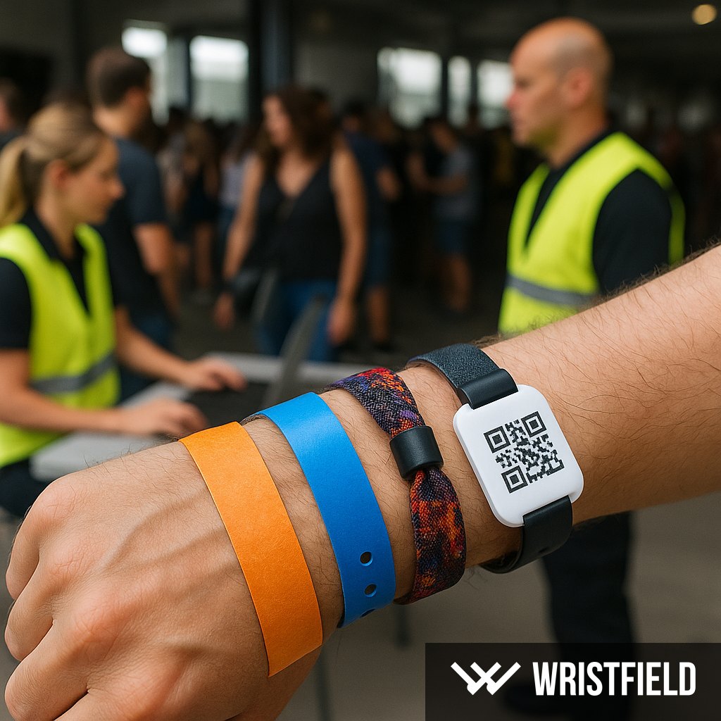 Comparativa de sistemas de pulseras para eventos: Tyvek, vinyl, textil y alternativas